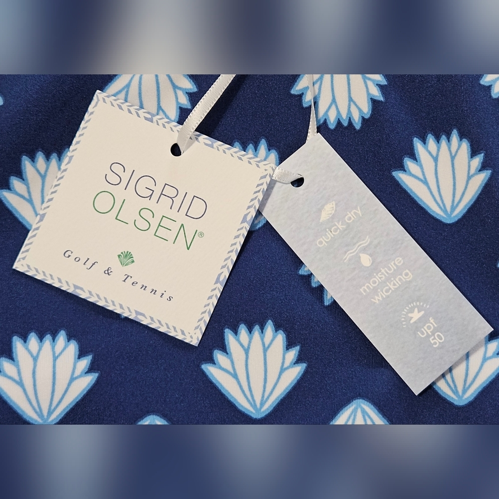 NWT Sigrid Olsen Golf & Tennis Tank & Skort Set: Blue & White: Size- Medium - Picture 3 of 10